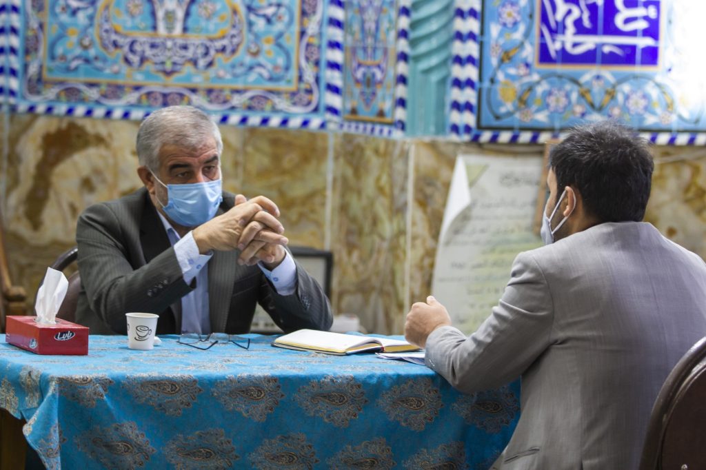 دیدار مردمی دکتر جوکار در مسجد موسی بی جعفر منطقه آزادشهر